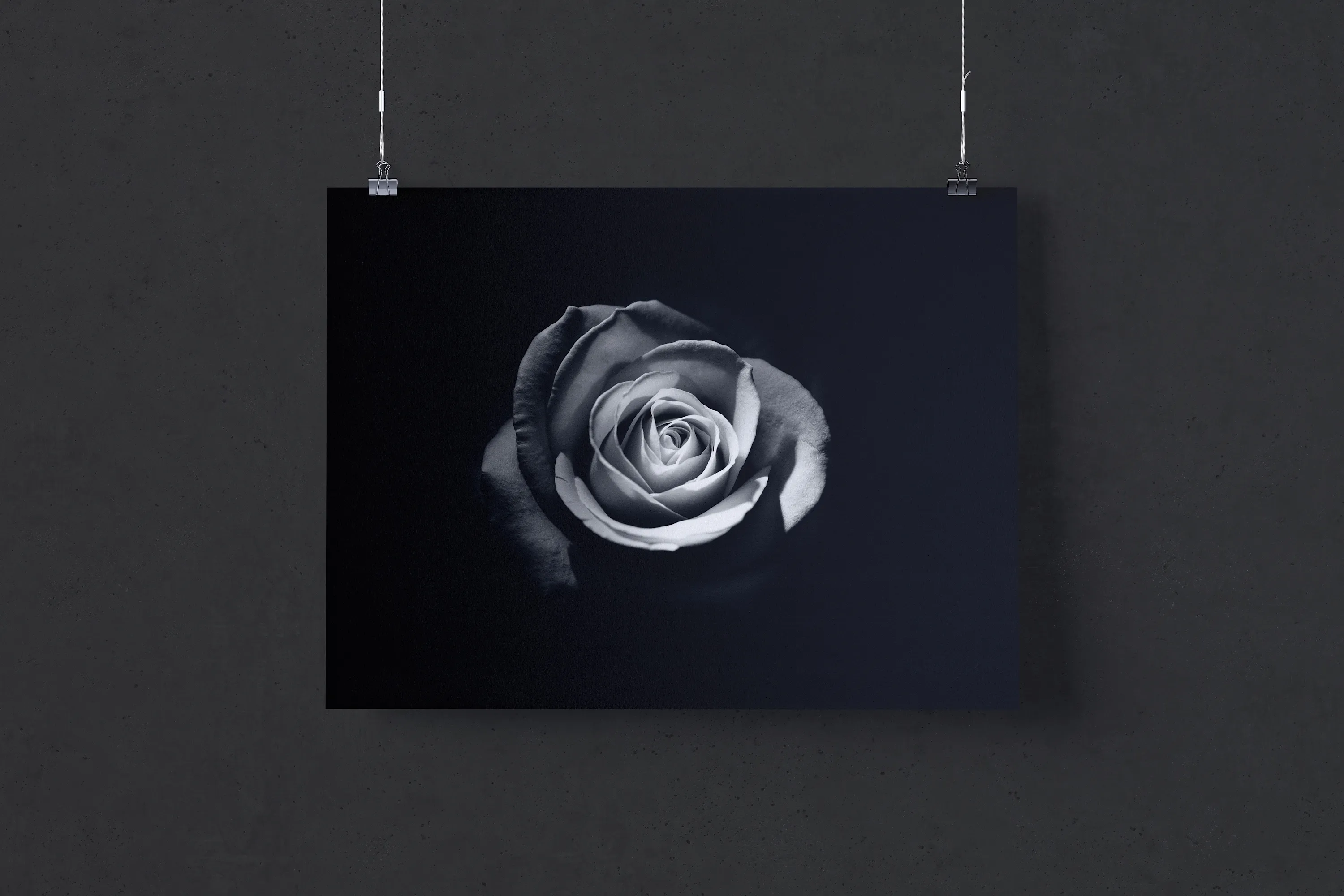 海报设计悬挂效果预览样机模板 3:2 landscape hanging poster mockup插图(2)