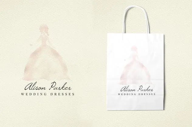 50组预制水彩Logo设计模板 50 Premade Watercolor Logos插图(3)