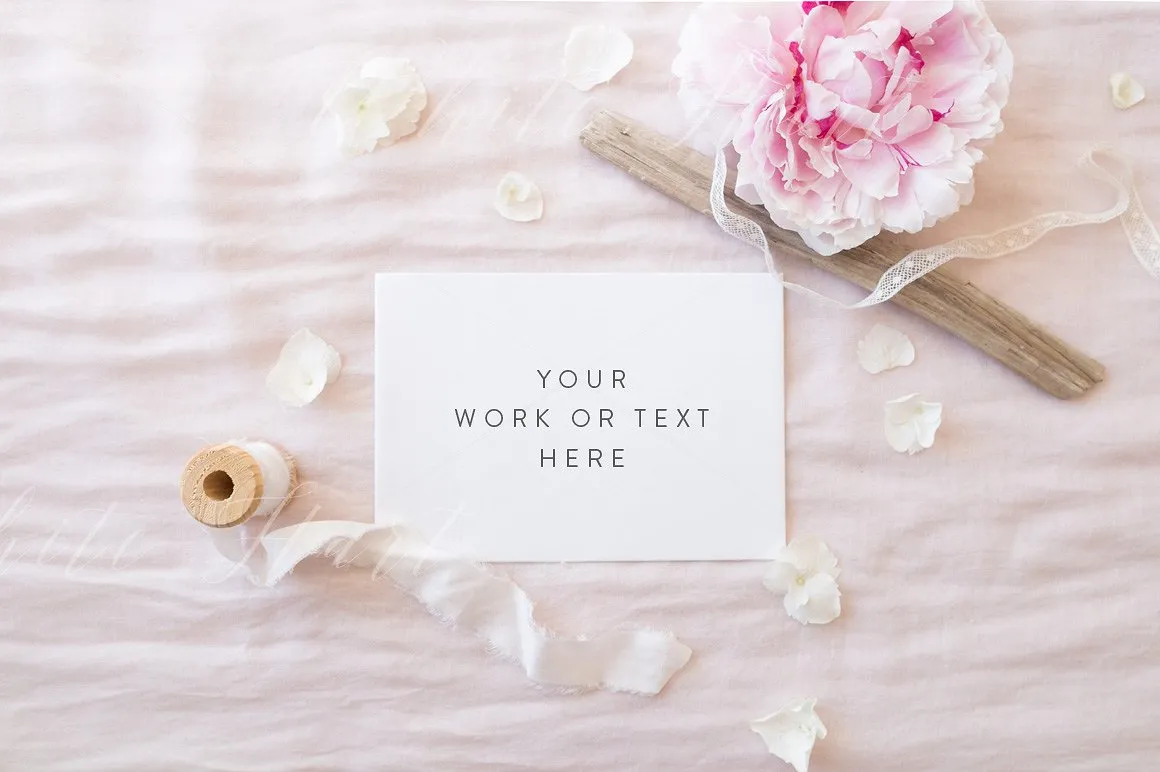 邀请函祝语贺卡样机模板 Stationery mock up#8211; Psd + Jpeg