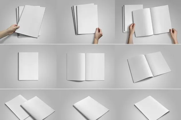 A4尺寸规格宣传册/目录封面设计样机素材库精选模板 A4 Brochure / Catalog Mock-Up插图(9)