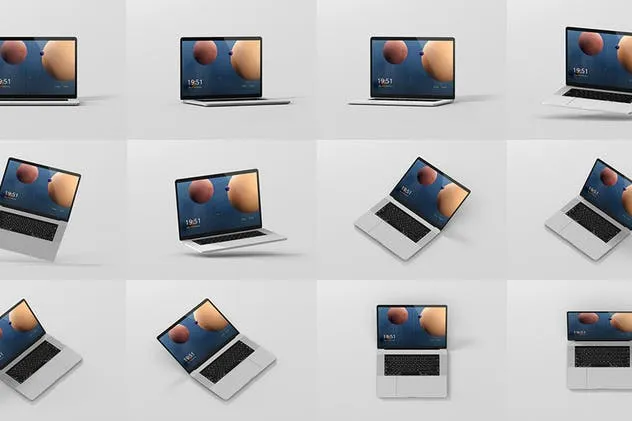 高分辨率笔记本电脑样机 Laptop Screen Mockup插图(14)