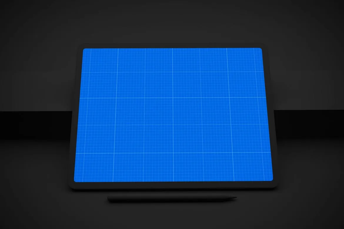 酷黑背景iPad平板电脑UI设计屏幕预览素材库精选样机模板 Dark iPad Pro V.2 Mockup插图(9)