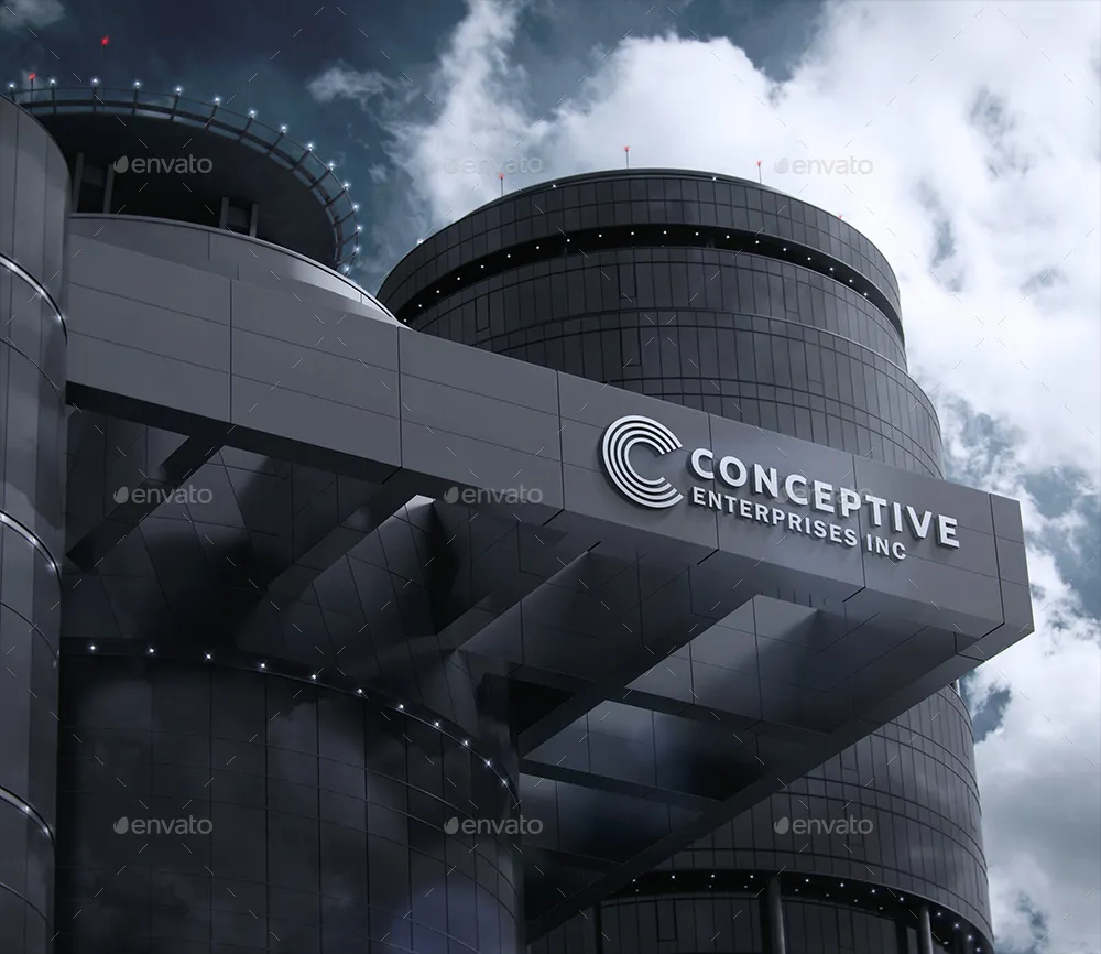 3D标志LOGO高楼墙面展示效果Mockups插图(4)