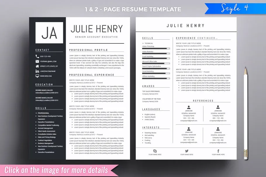 个人介绍/工作简历模板  Resume/CV Template插图(6)