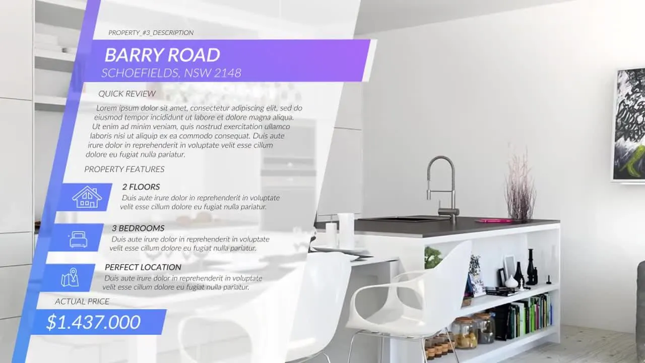 时尚清新创意的房地产宣传幻灯片像素设计精选AE模板