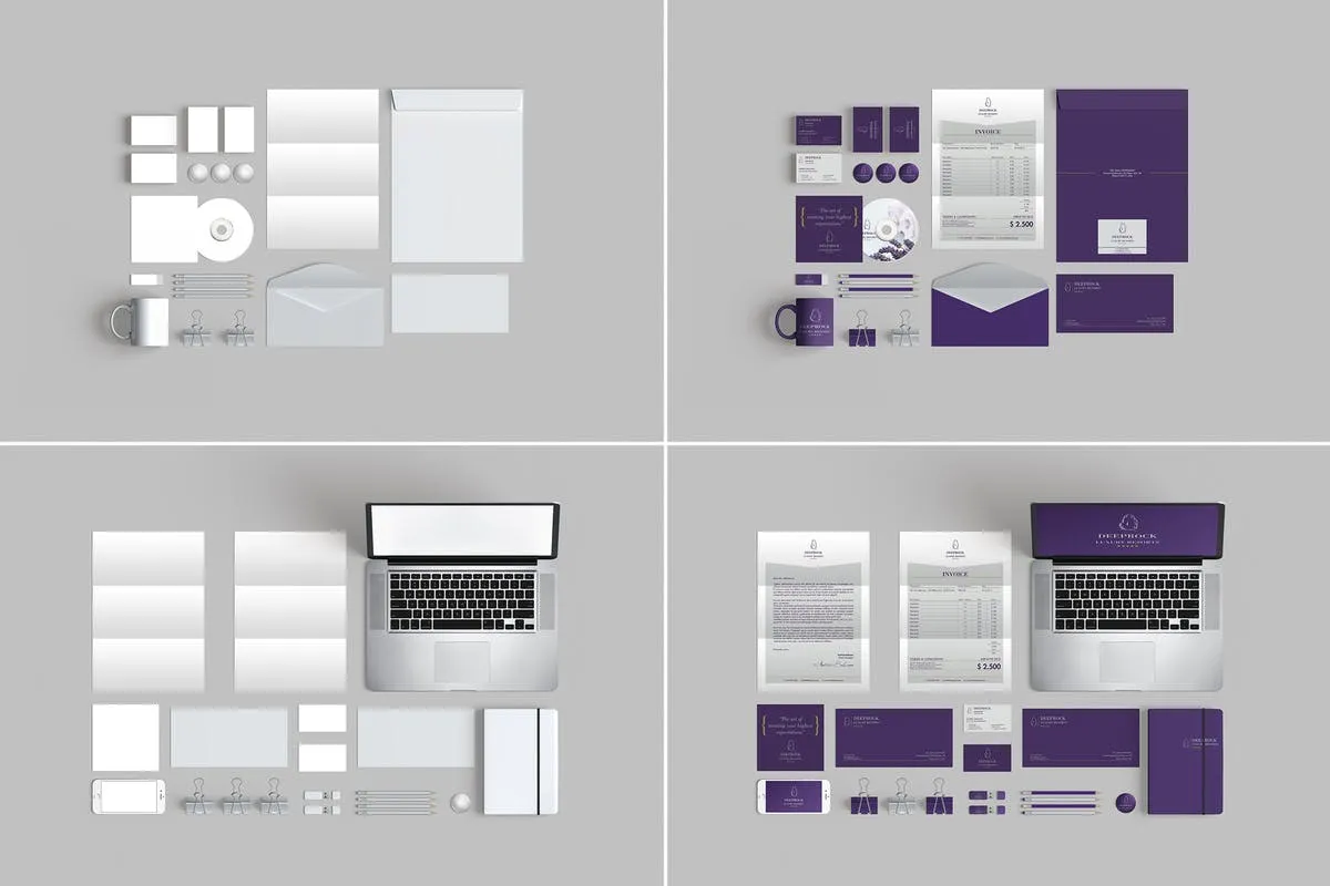 企业品牌办公文具套装样机 10 Branding Stationery Mockups