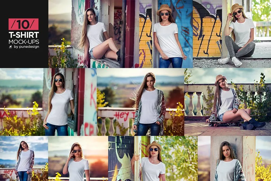 欧美模特T恤上身效果样机模板 T-Shirt Mock-Up / V.2插图(11)