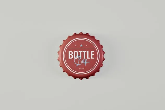 饮料瓶盖啤酒瓶盖品牌Logo设计演示样机 Bottle Cap Mockups插图(1)