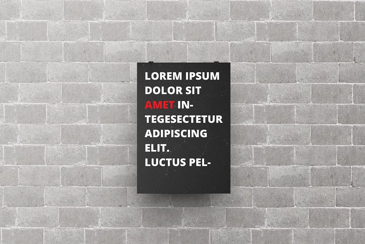 A3/A4规格海报设计画框样机模板 A3 / A4 Poster Mock-up插图(6)