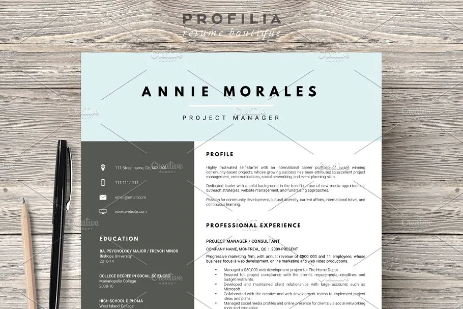 经典实用个人简历标准模板合集 Word Resume & Cover letter Template插图