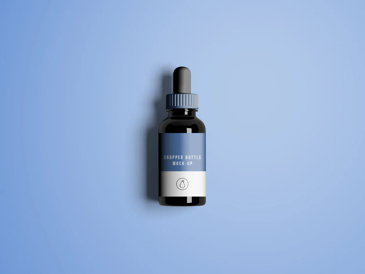 护肤品精华液滴管瓶外观设计样机模板 Dropper Bottle Mockup插图(2)