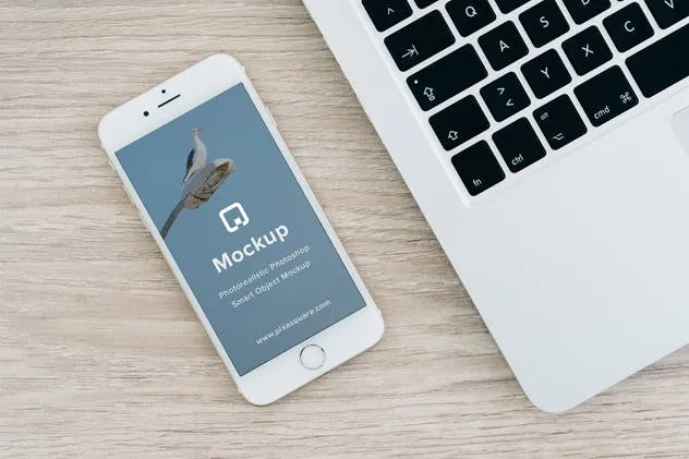 iPhone&Macbook办公桌场景UI设计样机套装Vol.2 Mockup Pack Vol.2 – 06 Photorealistic PSD插图(2)
