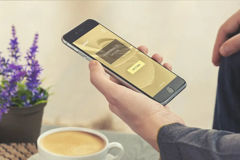 高清手持iPhone样机模板 Real Photo iPhone Mock-Up Set插图(4)