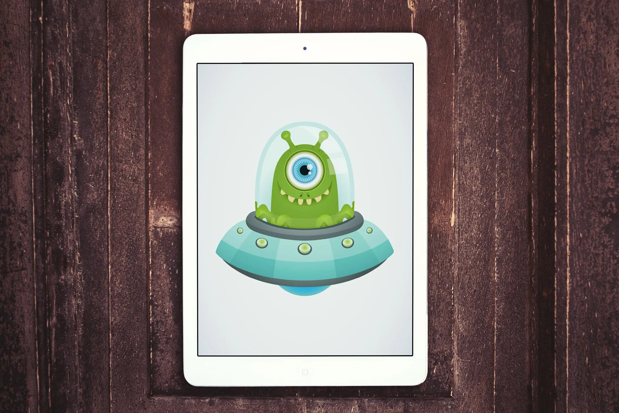 木制背景平板电脑&手机素材库精选样机模板v1 4 Tablet & Phone Mockup on Wooden Background Vol.1插图(2)