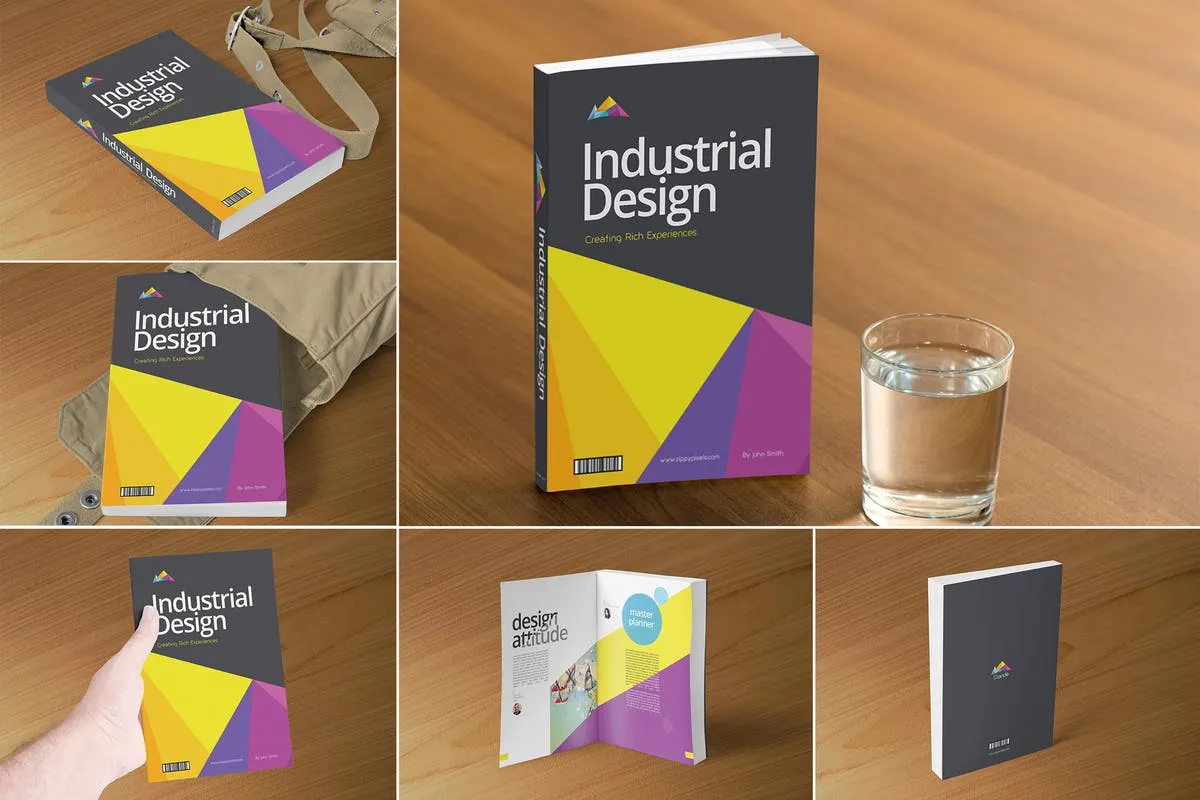 专业简装图书封面设计样机 Professional Book Cover Mockups插图