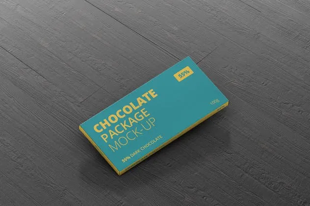 扁平长方形巧克力包装样机 Chocolate Packaging Mockup插图(7)