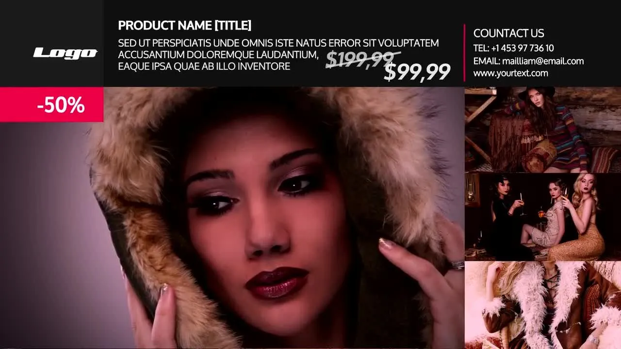 服装店幻灯片放映像素设计精选AE模板