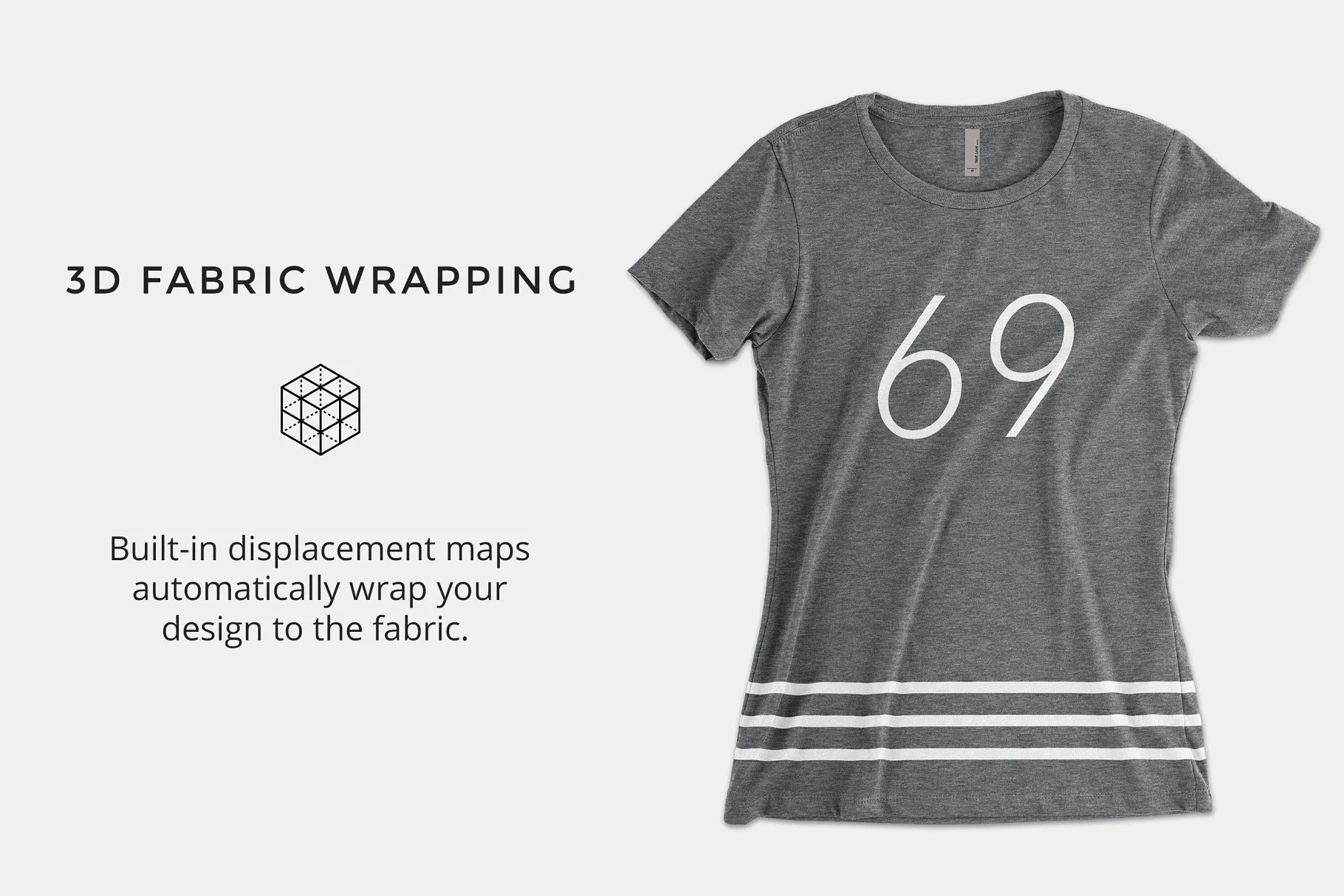 女士收腰T恤样机模板 Next Level 6610 Women’s CVC Tee插图(2)