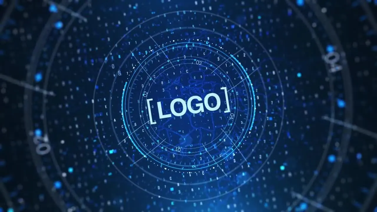 企业高科技HUD目标徽标显示像素设计精选AE模板