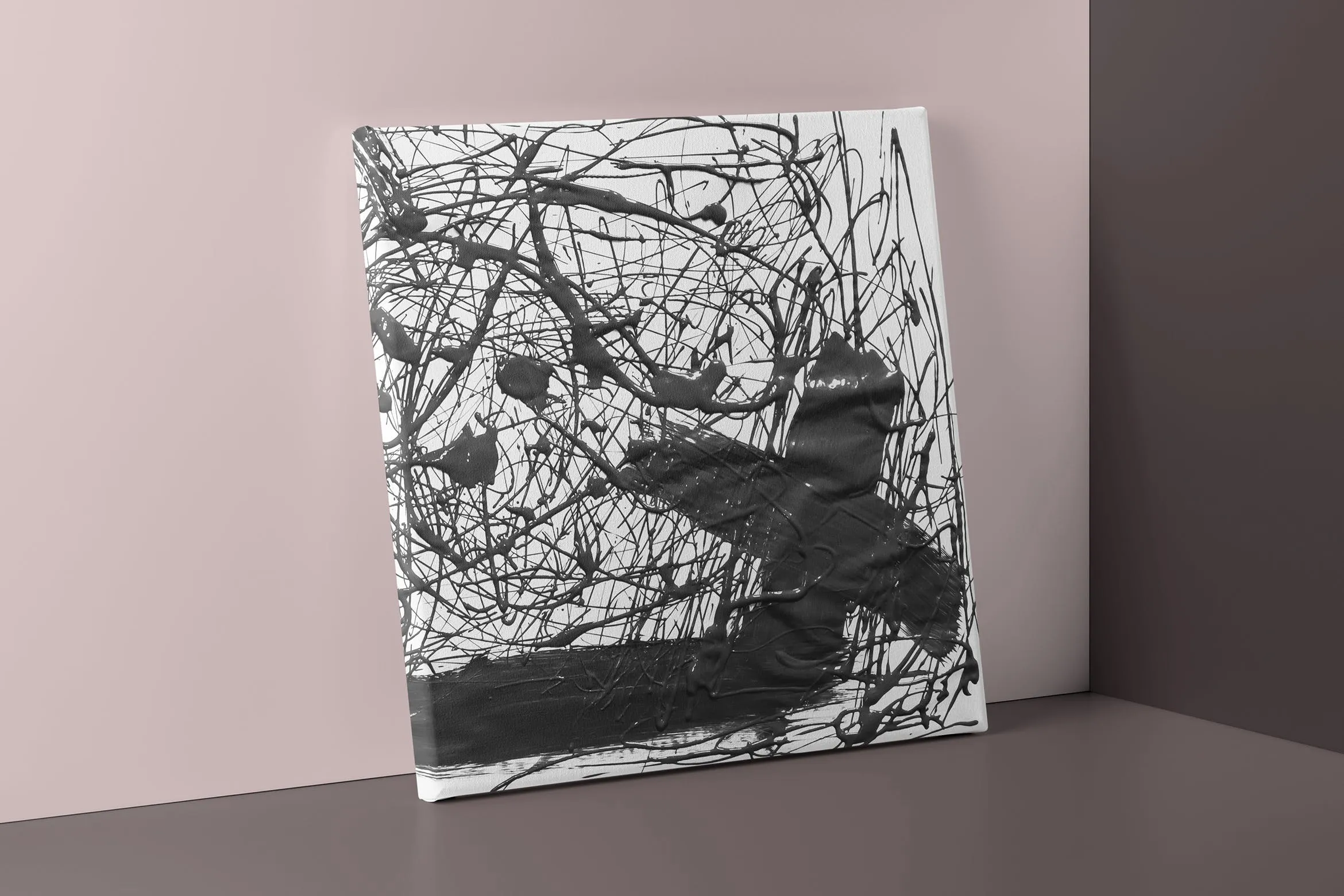 艺术创作展览画布样机v3 Canvas Mock-up 3