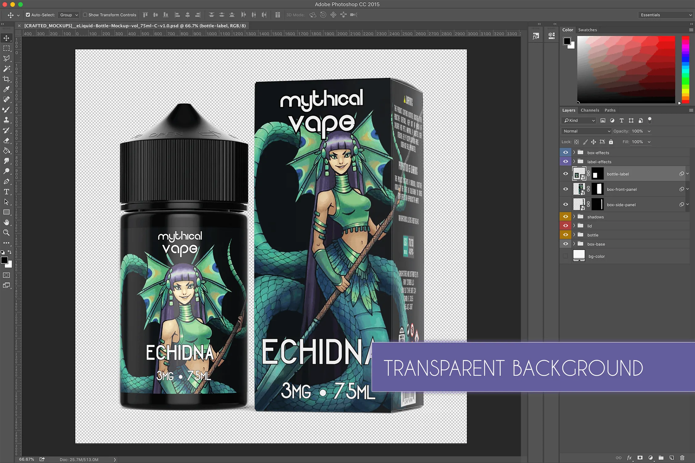 75ml容量电子烟烟油瓶外观设计样机模板 eLiquid Bottle Mockup v. 75ml-C插图(5)