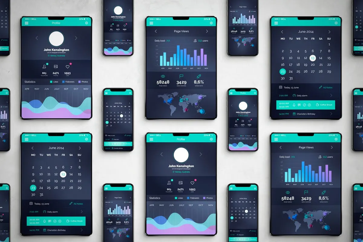 逼真的iPhoneX和iPad设备样机模板 iPhoneamp; iPad X Mockup