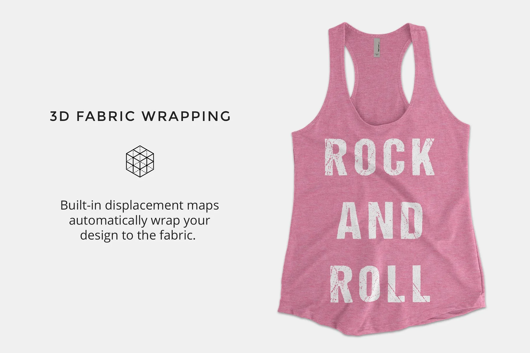 吊带背心样机模板 Next Level 6933 Terry Racerback Tank插图(2)