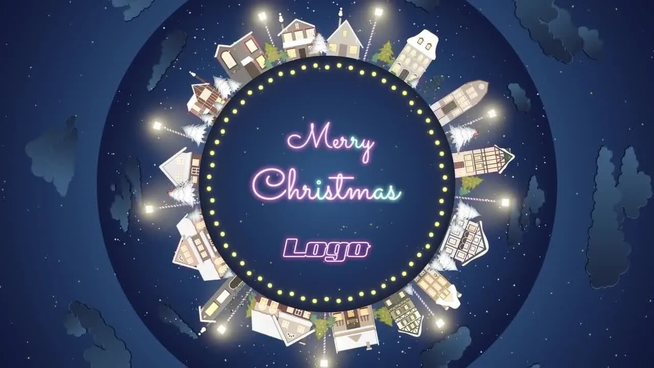 神奇的动画圣诞节星球场景像素设计精选AE模板