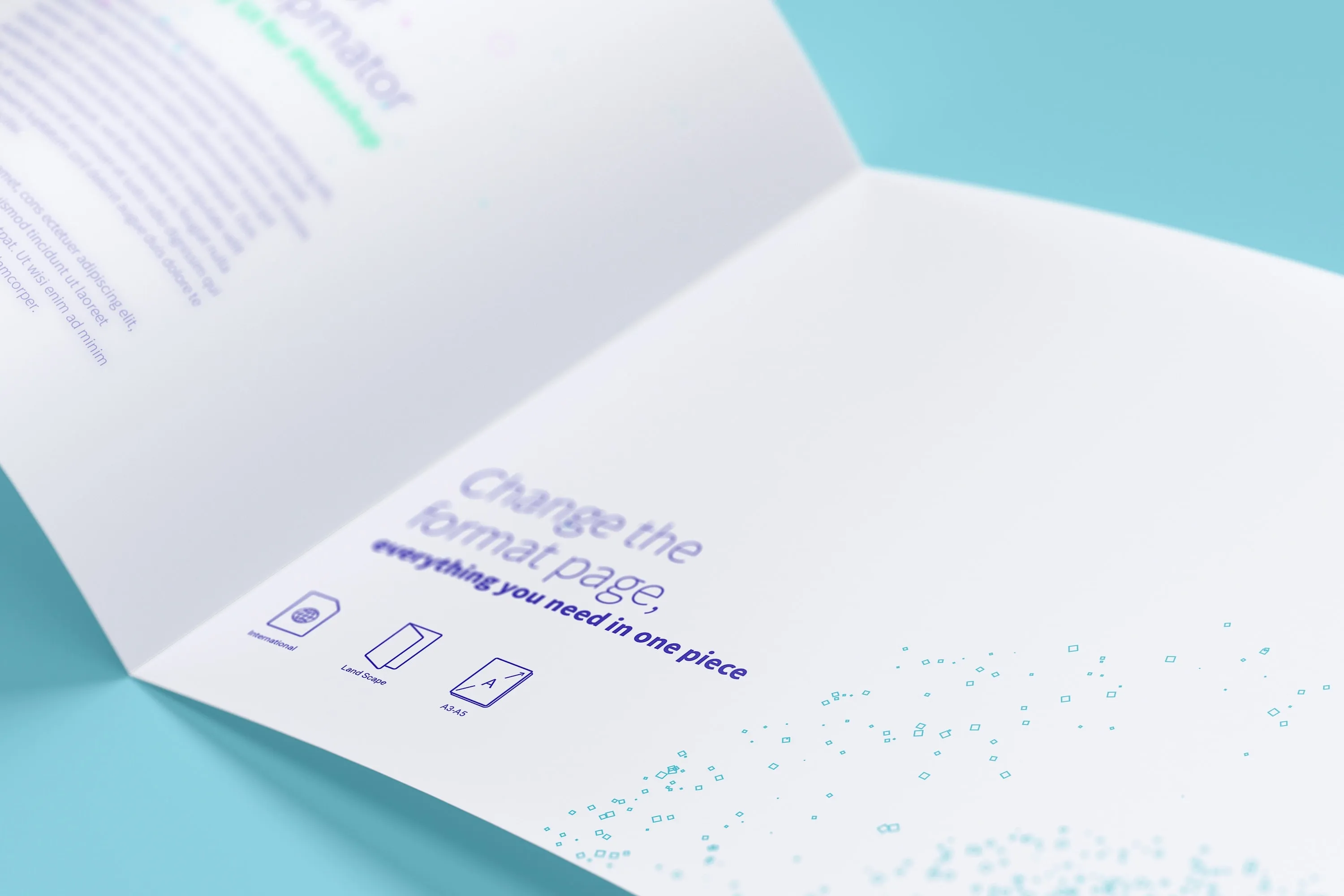 A4尺寸大小横向双折小册子传单设计样机模板05 A4 Landscape Bi Fold Brochure Mockup 05插图(3)