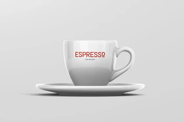 卡布奇诺浓品牌咖啡杯样机 Espresso Cup Mockup插图(4)