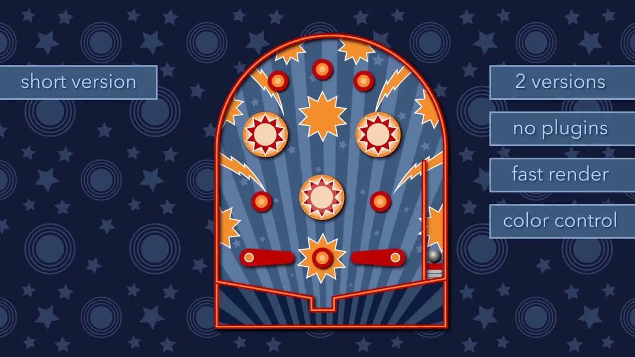 带有酷炫标志的弹球游戏徽标像素设计精选AE模板