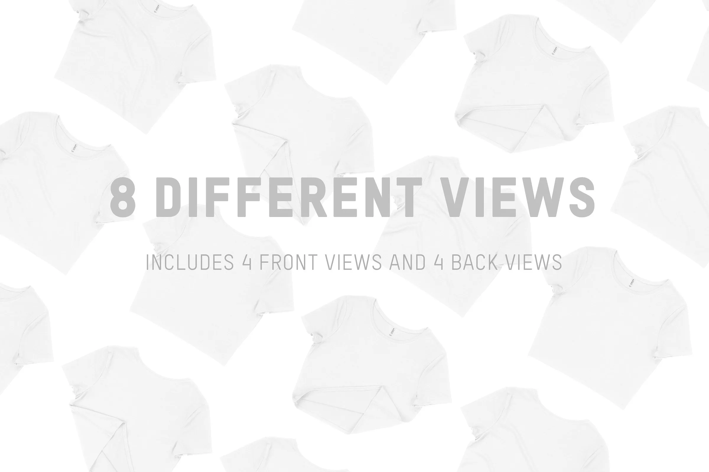 超短款女士T恤服装样机 Bella Canvas 6681 Women’s Crop Tee插图(5)