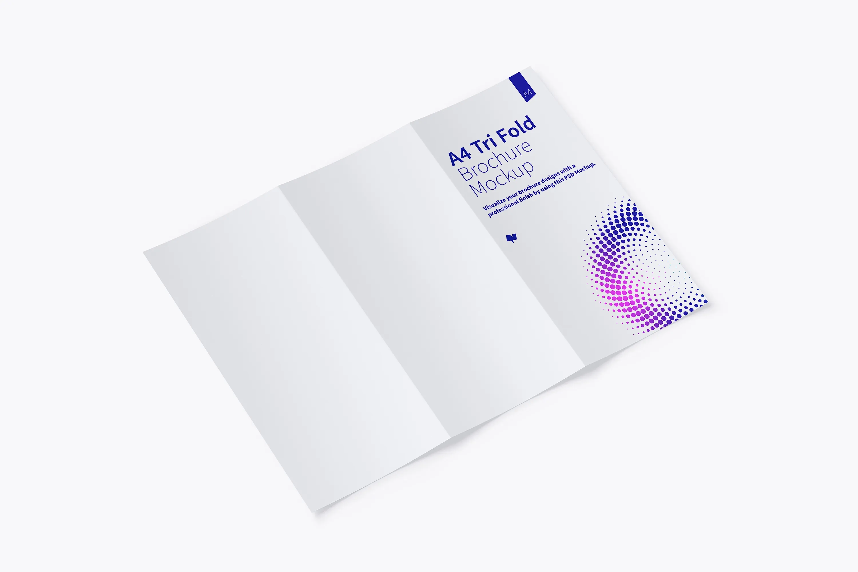 A4三折页折叠传单＆小册子设计效果预览样机02 A4 Trifold Brochure Mockup 02插图