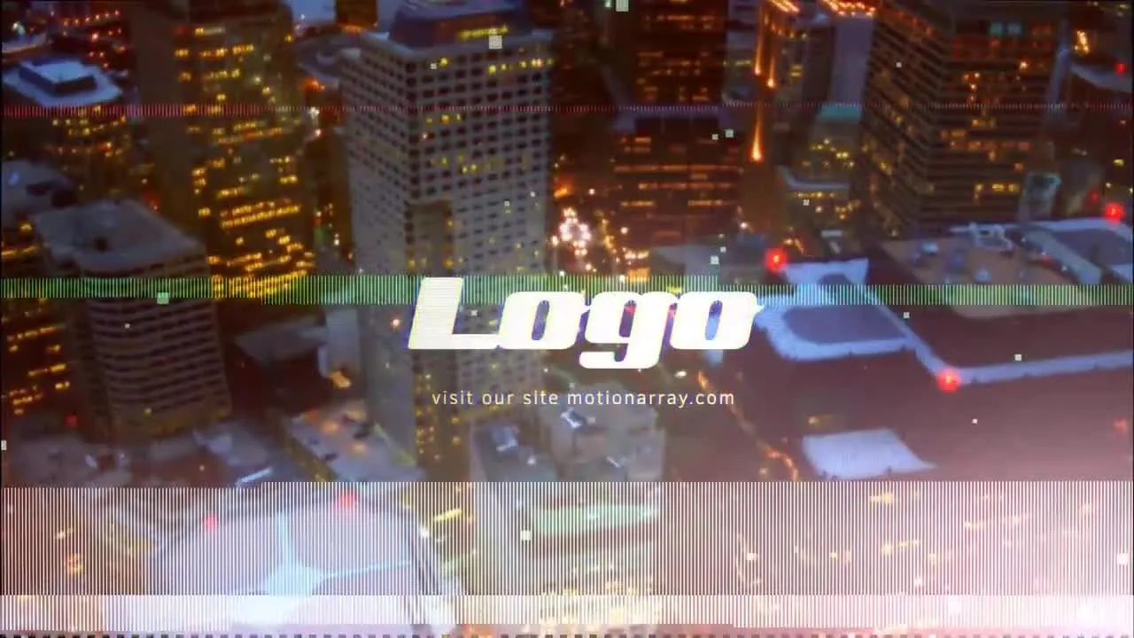 酷炫简短活力动画徽标展示像素设计精选AE模板