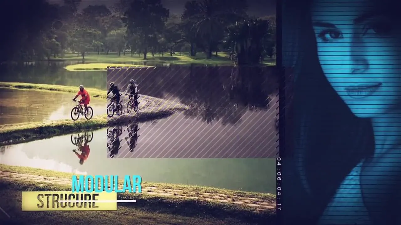 动态时尚幻灯片动画像素设计精选AE模板