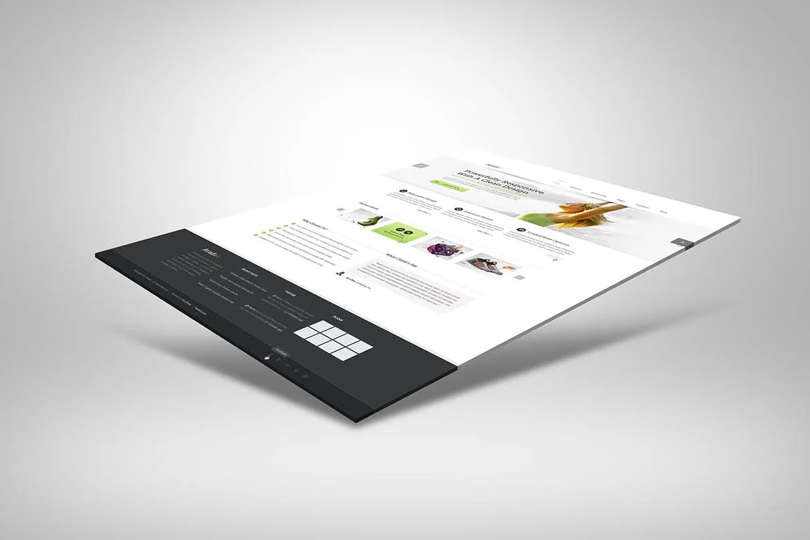 网站UI设计3D展示图样机模板 3D Web Presentation Mockup (V1)插图(5)