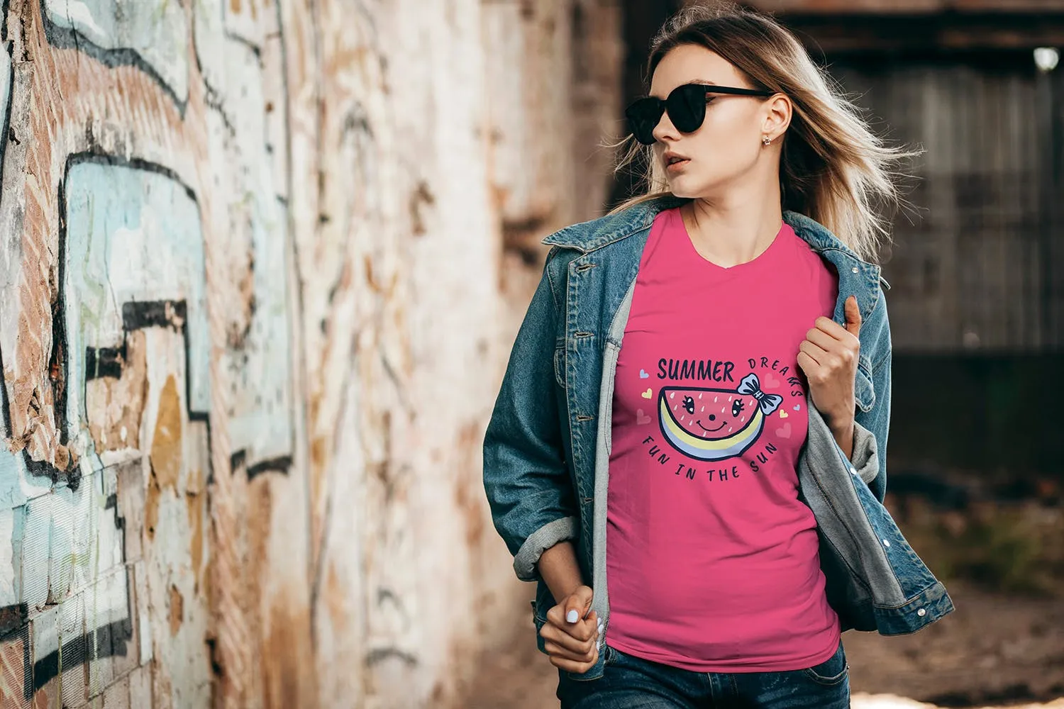 女士T恤印花设计效果图样机素材库精选合集v02 T-Shirt Mockup Collection 02插图(1)