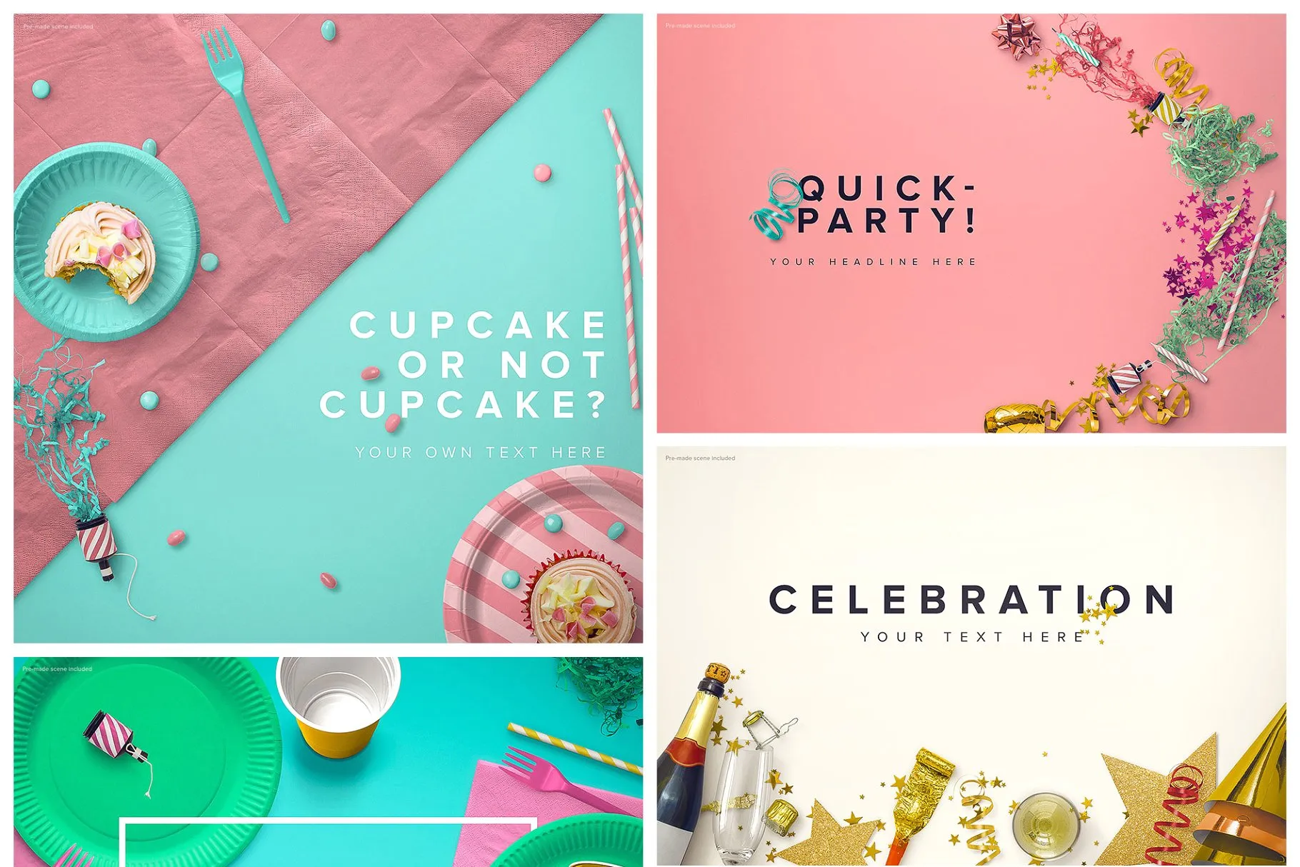 节日聚会主题场景样机[1.41GB, 对象+场景模板] Party Collection – CS插图(5)