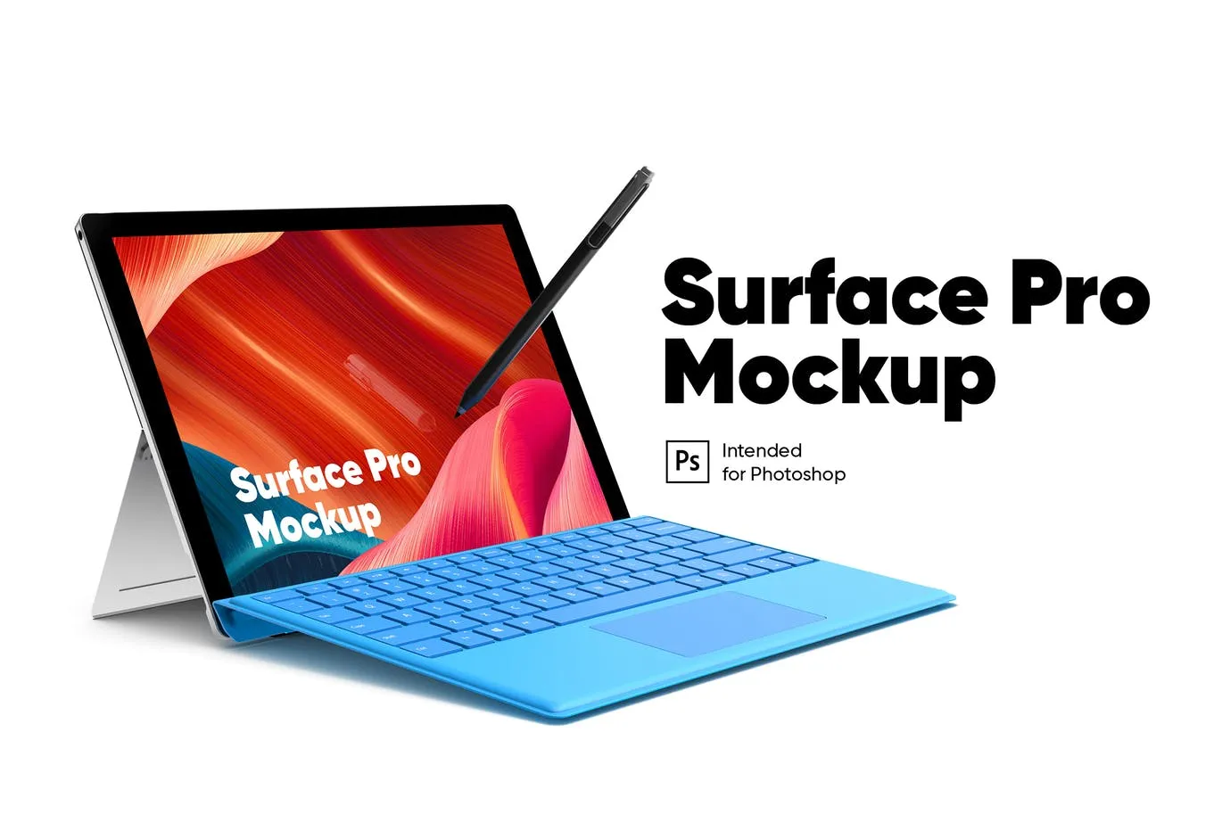 Surface Pro微软超极本Web设计屏幕预览像素设计精选样机 Surface Pro Mockup