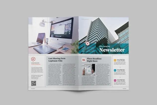 多用途新闻报纸版式设计INDD模板v2 Multipurpose Newsletter插图(5)