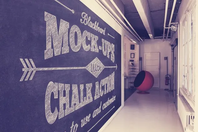 复古艺术黑板样机&粉笔话动作 Blackboard / Chalkboard Mock-ups with Chalk Action插图(10)