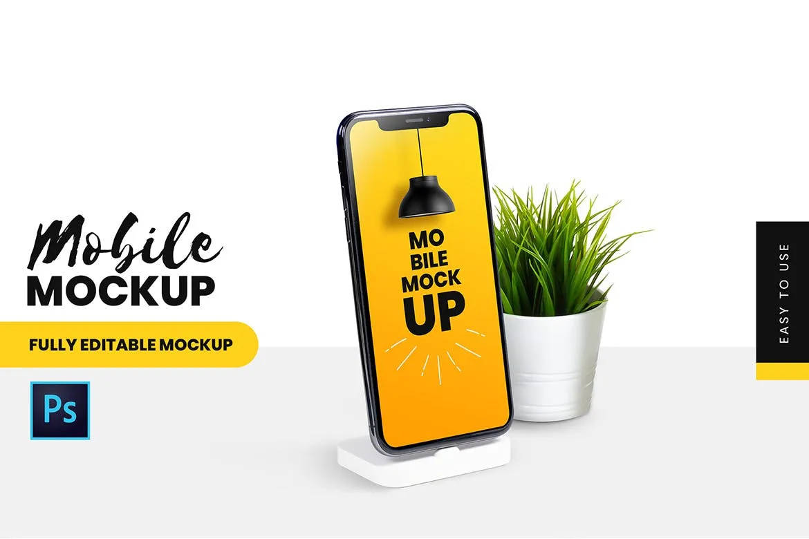 智能手机iPhone手机屏幕预览设计图素材库精选样机 Mobile Mockup插图(1)