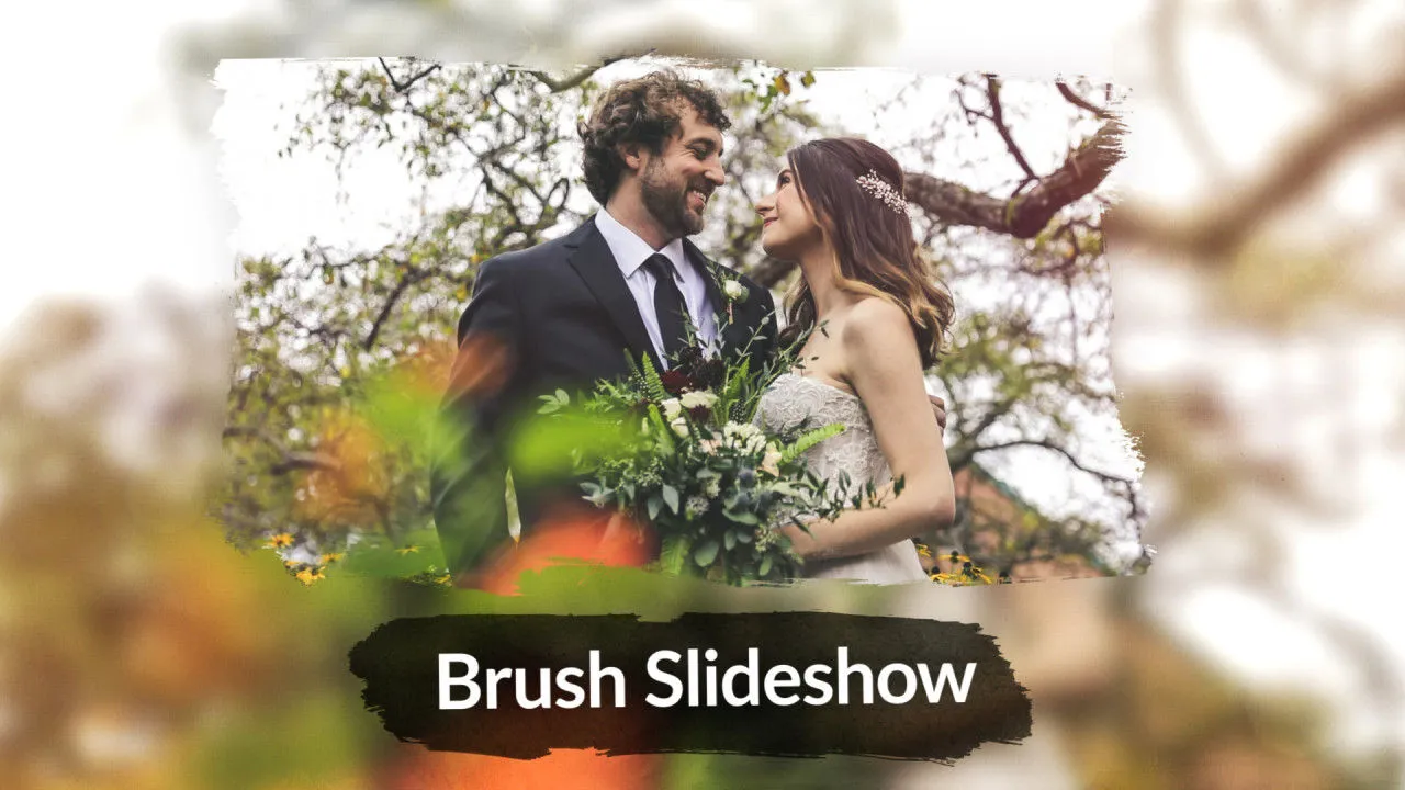 婚礼幻灯片动态显示照片像素设计精选AE模板