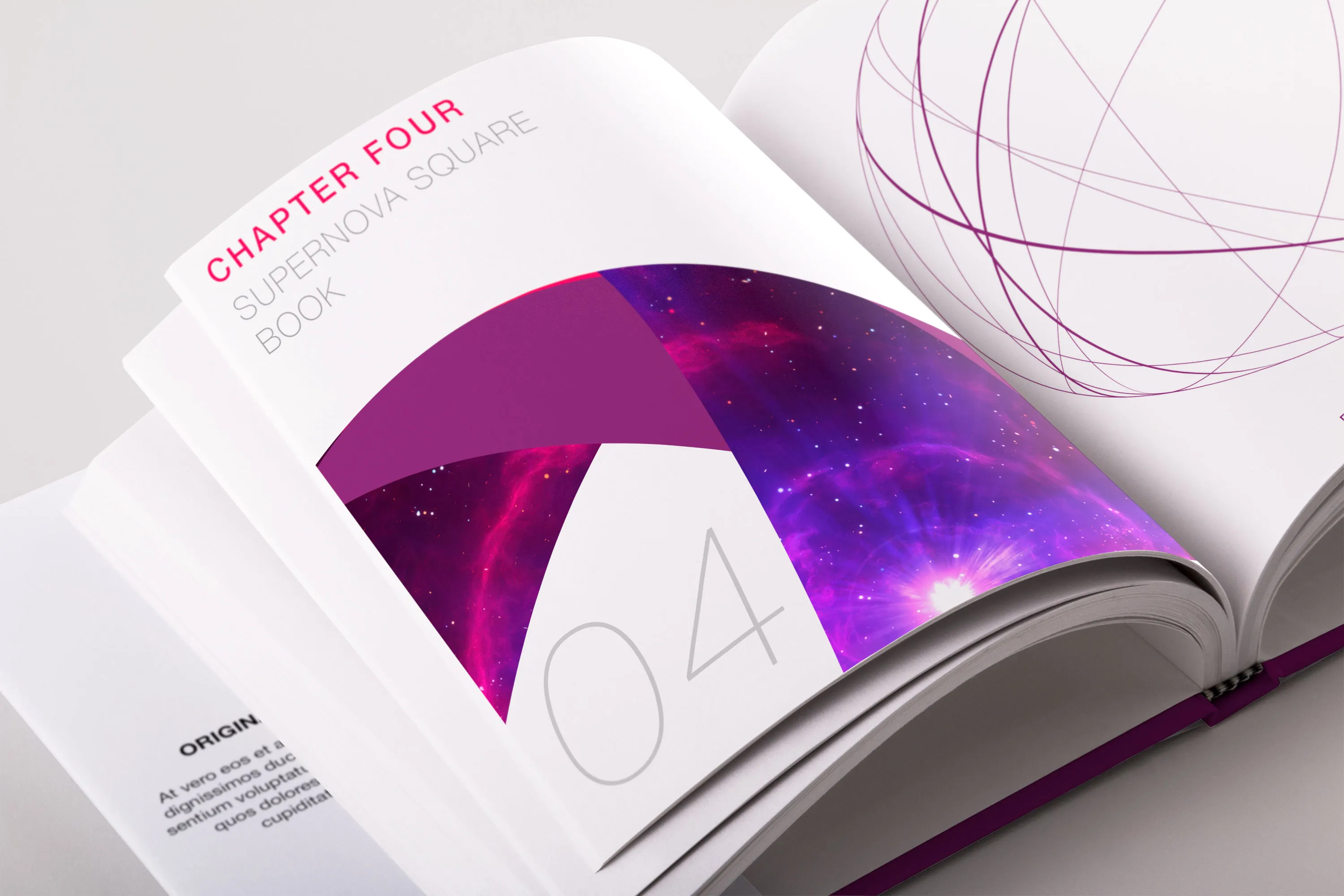 精装小方格图书内页设计印刷效果图PSD样机02 Hardcover Small Square Book PSD Mockup 02插图