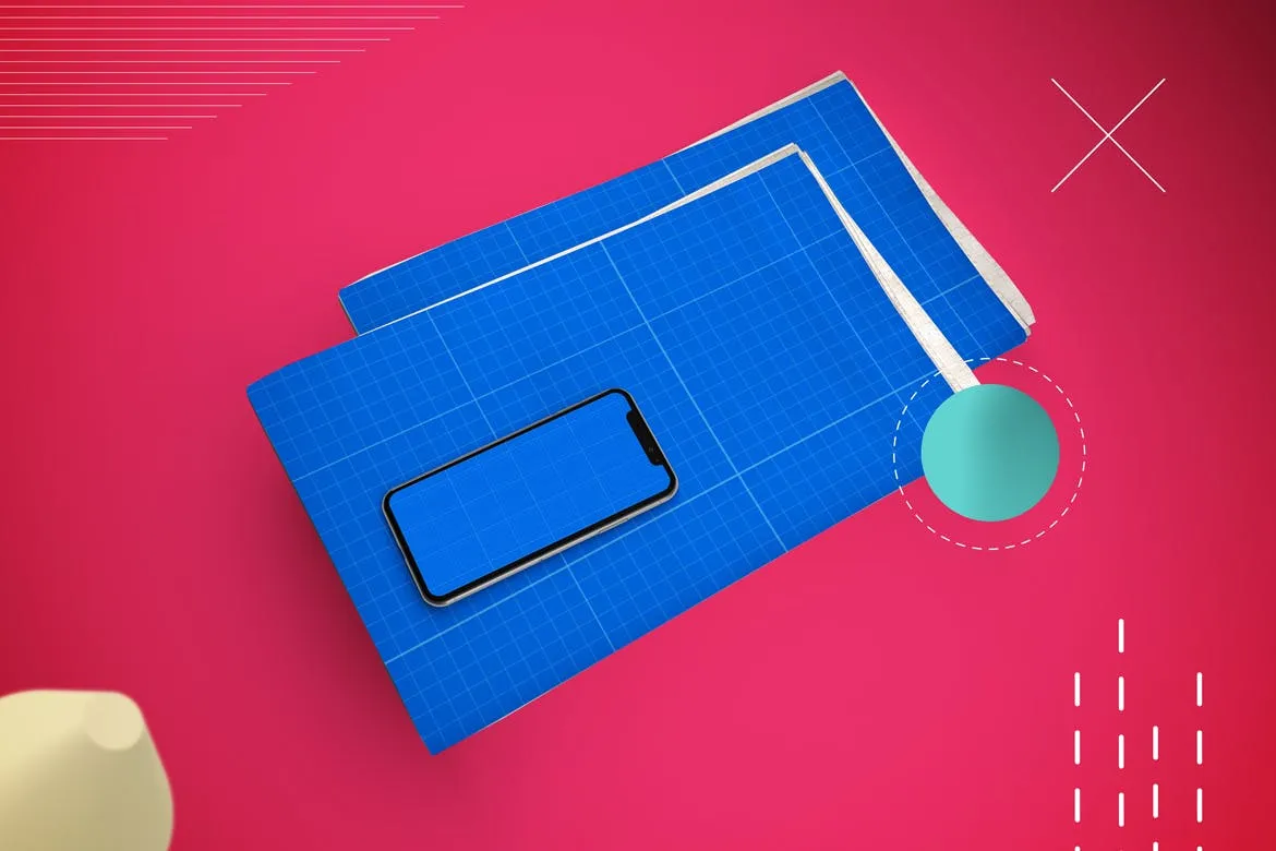 抽象设计风格报纸资讯类APP应用UI设计效果图素材库精选样机 Abstract Newspaper App MockUp插图(12)