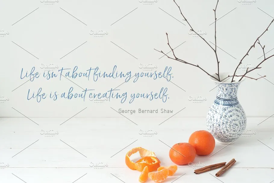 冬天简约风格办公场景背景 Tangerine Winter Bundle插图(5)