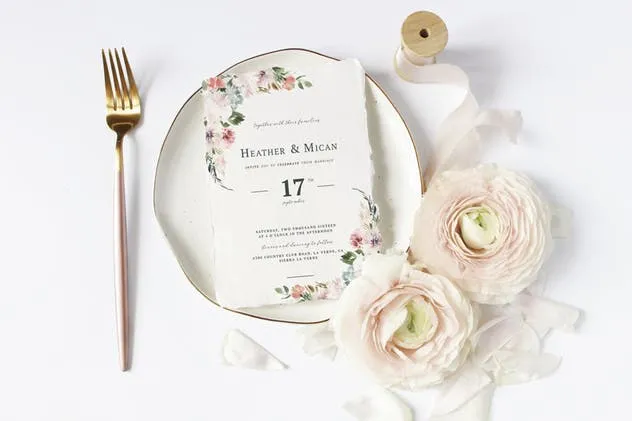 腮红&绿叶水彩系列婚礼设计素材套装 Blush & Greenery Wedding Collections插图(2)