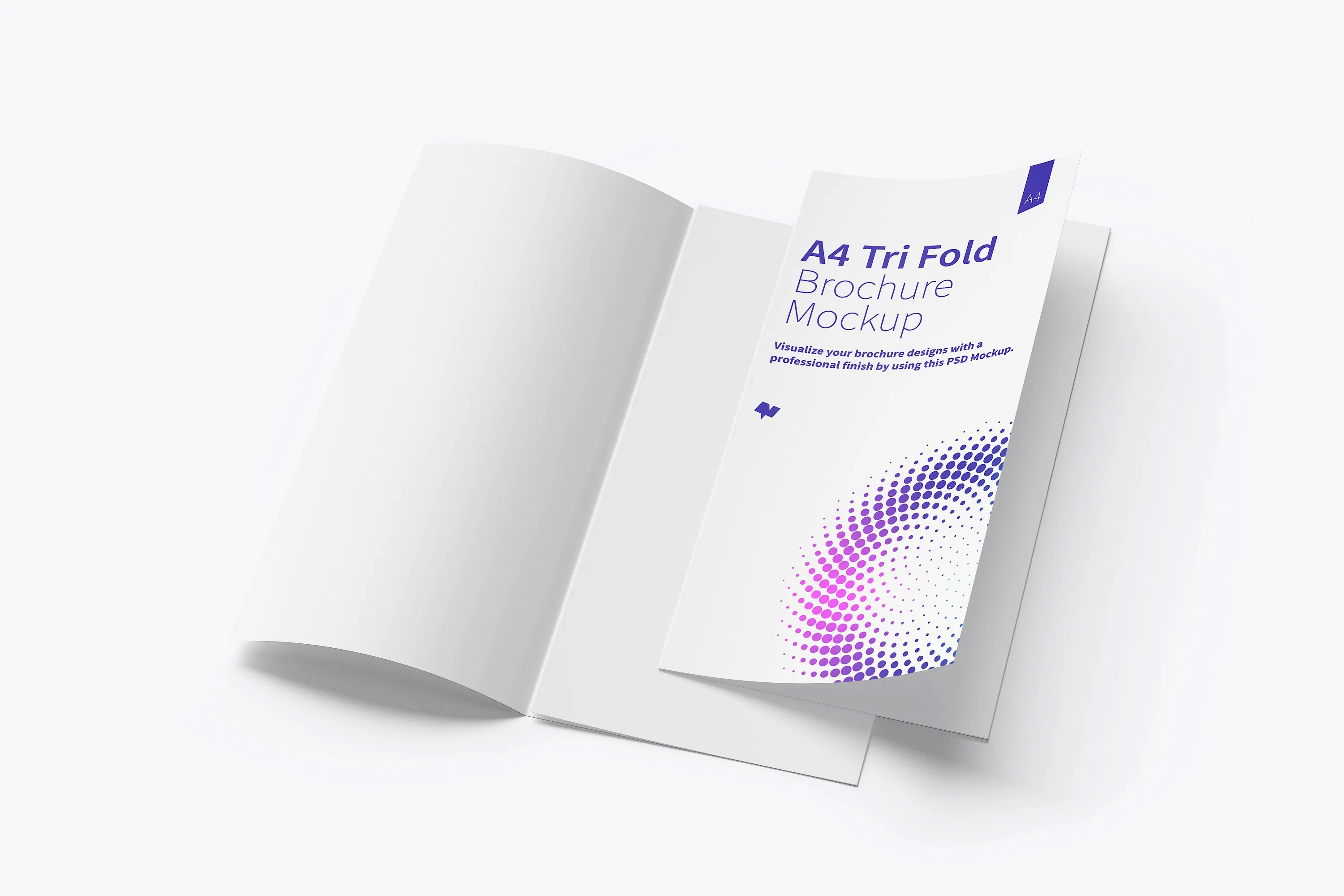 A4三折页设计传单设计印刷效果图样机06 A4 Trifold Brochure Mockup 06插图