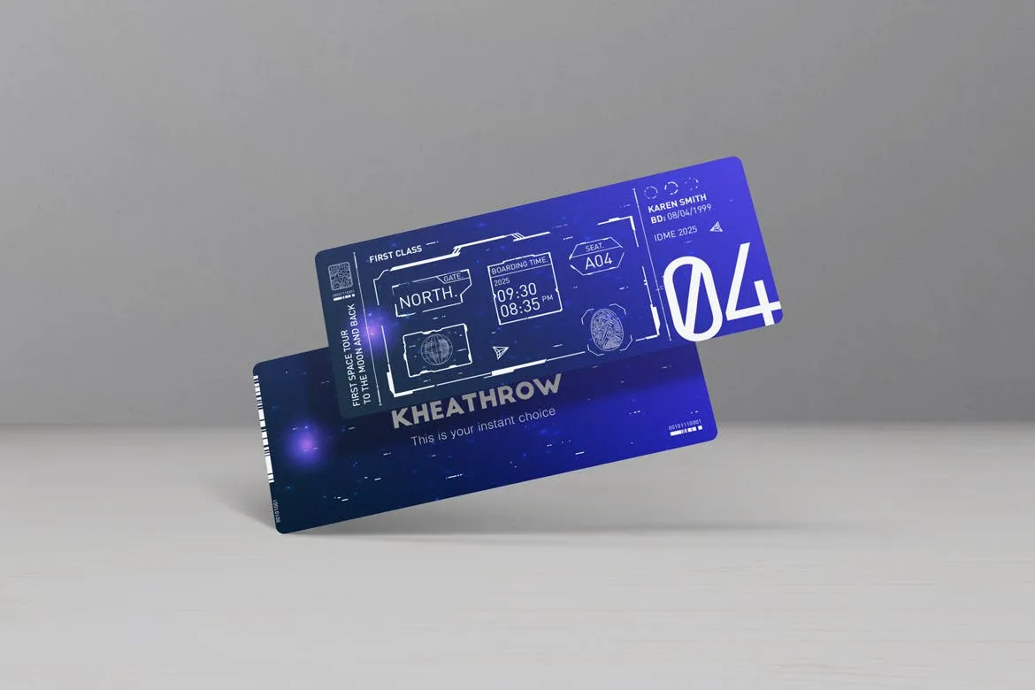 门票/现金券设计印刷效果图样机v1 Tickets / Cash Coupons Mock-Ups Vol.1插图(9)