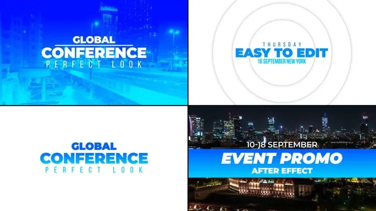 简洁创意的活动会议介绍像素设计精选AE模板